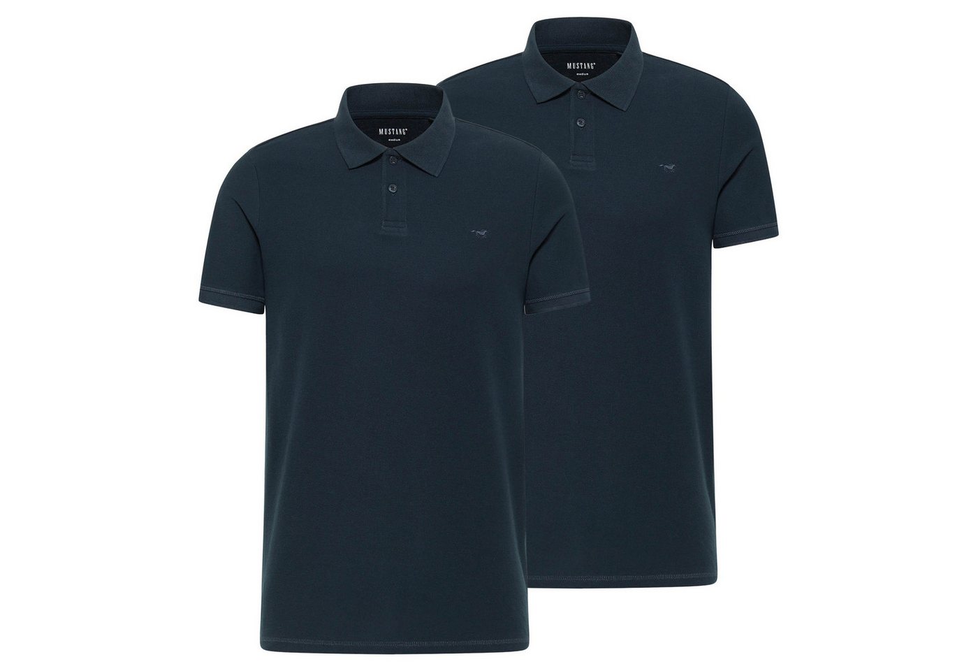 MUSTANG Poloshirt Herren Poloshirt 2er Pack Baumwolle Style Palco 2P (Packung, 2er Pack) von MUSTANG
