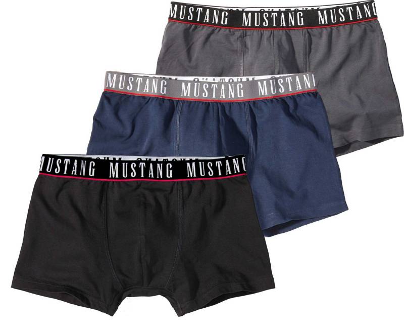 MUSTANG Retro Boxer ARCHIE Retro-Pants Herren Unterhose Boxershorts (3-St) enge Passform, perfekter Sitz, elastischer Bund, maximaler Komfort von MUSTANG