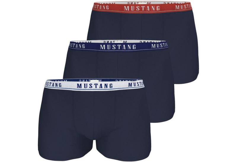 MUSTANG Retro Boxer DEXTER Retro-Pants Herren Unterhose Boxershorts (Spar-Set, 3-St) enge Passform, perfekter Sitz, elastischer Bund, maximaler Komfort von MUSTANG
