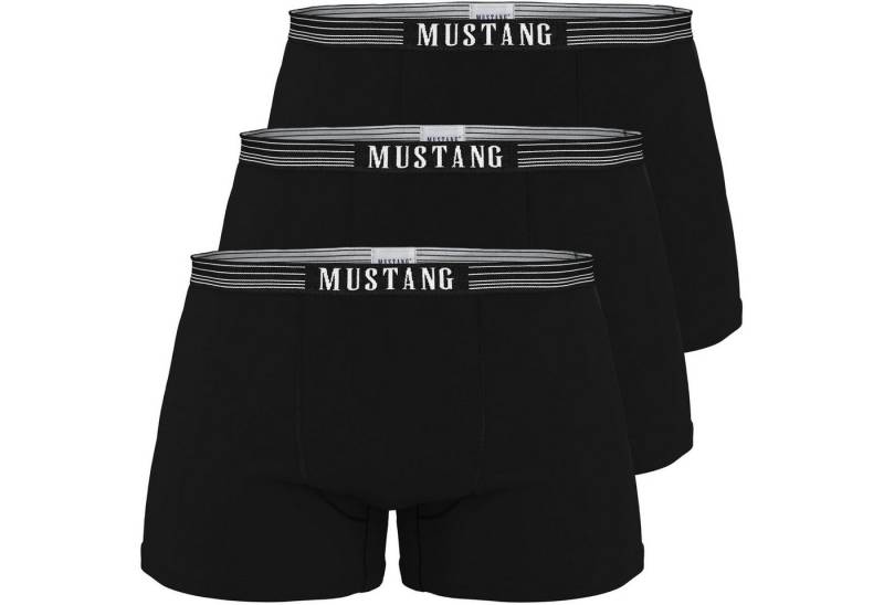 MUSTANG Retro Boxer TYLER SPORT Retro-Pants Herren Unterhose Boxershorts (Spar-Set, 3-St., 3er-Pack) 3 x schwarz von MUSTANG