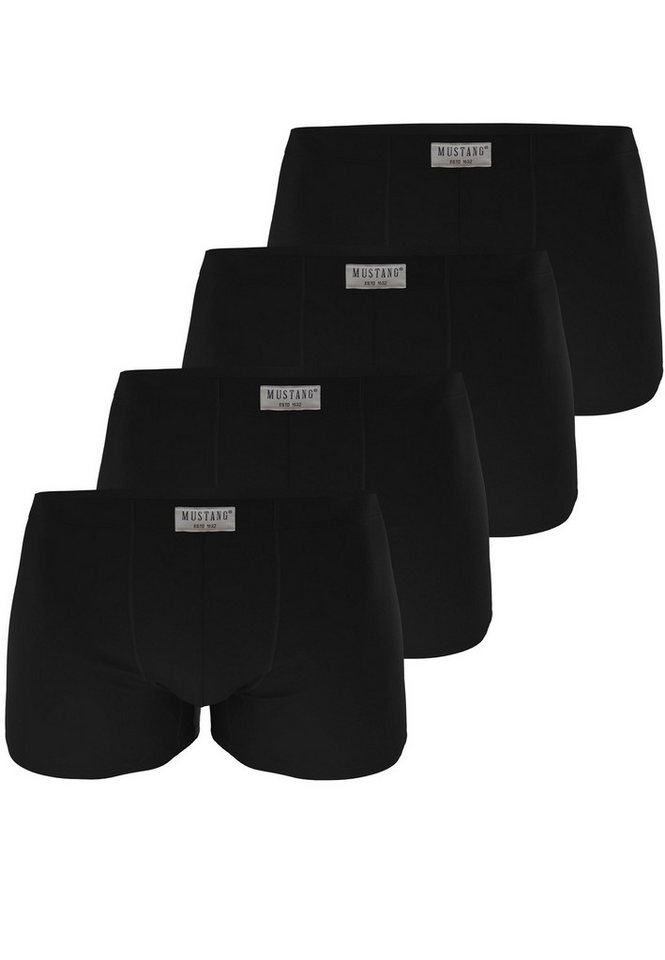 MUSTANG Retro Boxer JULES Retro-Pants Herren Unterhose Boxershorts (Spar-Set, 4-St) enge Passform, perfekter Sitz, elastischer Bund, maximaler Komfort von MUSTANG