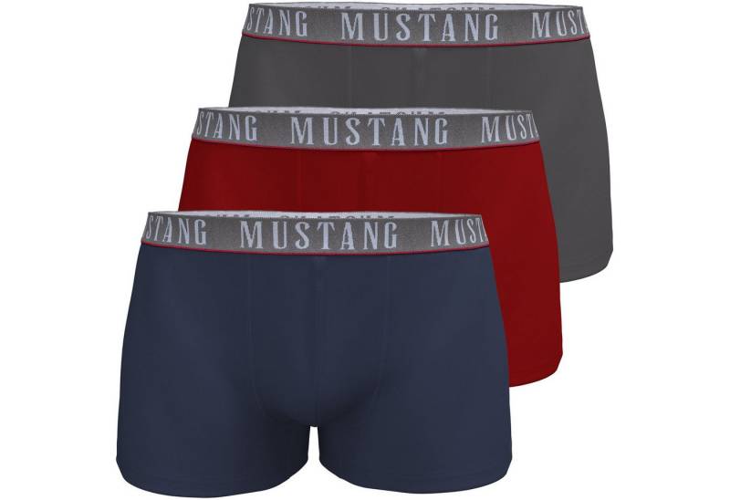 MUSTANG Retro Boxer KILIAN Retro-Pants Herren Unterhose Boxershorts (Spar-Set, 3-St., 3er-Pack) enge Passform, perfekter Sitz, elastischer Bund, maximaler Komfort von MUSTANG