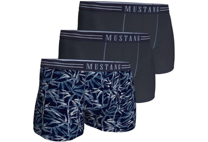 MUSTANG Retro Boxer MACE Retro-Pants Herren Unterhose Boxershorts (Spar-Set, 3-St., 3er-Pack) enge Passform, perfekter Sitz, elastischer Bund, maximaler Komfort von MUSTANG
