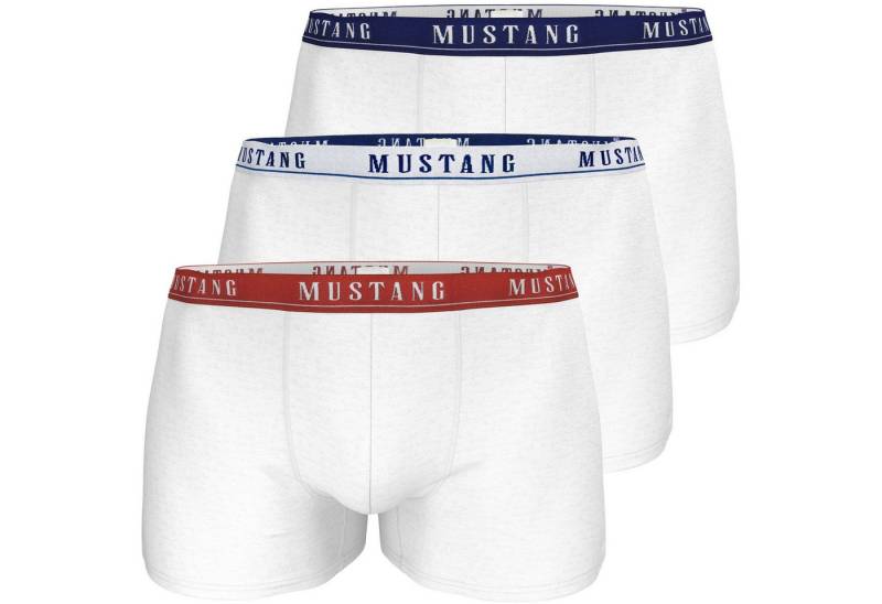 MUSTANG Retro Boxer Retro-Pants Herren Unterhose Boxershorts (Set, 3-St., 3er-Pack) 95 % Baumwolle, 5 % Elasthan, enge Passform, perfekter Sitz von MUSTANG