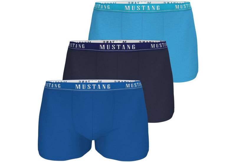 MUSTANG Retro Boxer Retro-Pants Herren Unterhose Boxershorts (Set, 3-St., 3er-Pack) 95 % Baumwolle, 5 % Elasthan, enge Passform, perfekter Sitz von MUSTANG