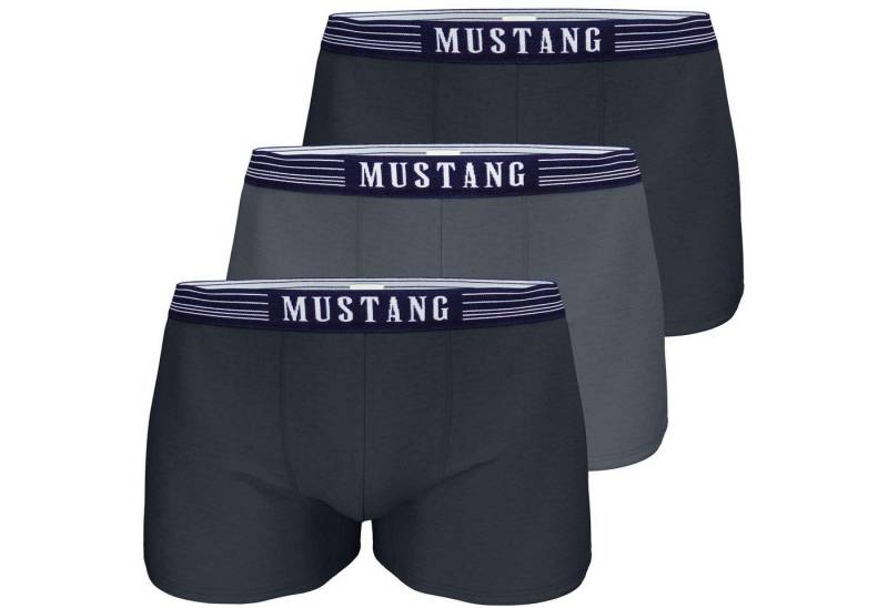 MUSTANG Retro Boxer TYLER SPORT Retro-Pants Herren Unterhose Boxershorts (Spar-Set, 3-St., 3er-Pack) enge Passform, perfekter Sitz, elastischer Bund, maximaler Komfort von MUSTANG