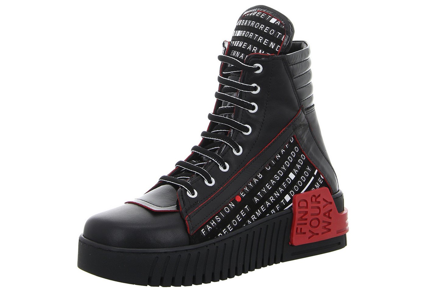 MUSTANG Schnürstiefelette Schwarz Stiefelette von MUSTANG