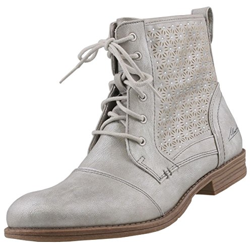 MUSTANG Shoes Boots in Übergrößen Silber 1157-543-21 große Damenschuhe, Größe:45 von MUSTANG