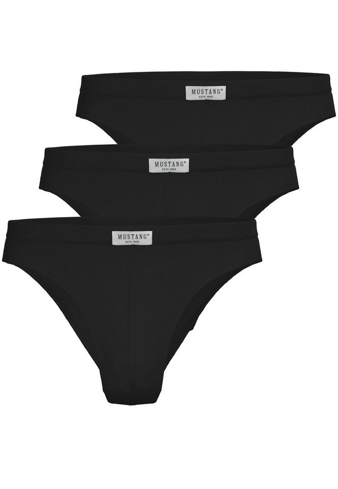 MUSTANG Slip Unterhose Boxershorts Unterwäsche (Set, 3-St) Enge Passform - Bequemer Komfort - Elastisches Bündchen von MUSTANG