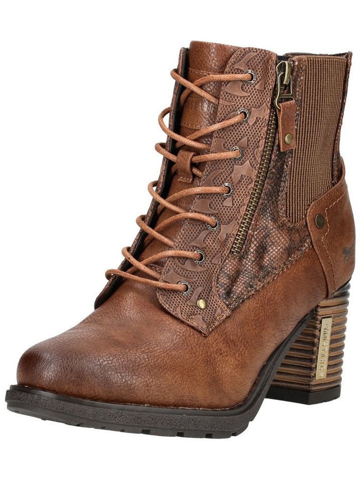 MUSTANG Stiefelette Lederimitat/Textil . High-Heel-Stiefelette von MUSTANG