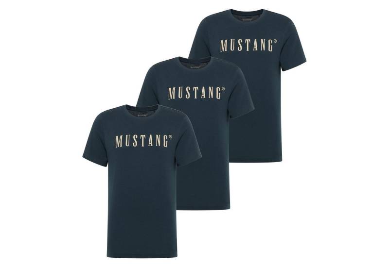 MUSTANG T-Shirt Herren T-Shirt 3er Pack Baumwolle Style Austin 3P (Packung, 3er Pack) von MUSTANG