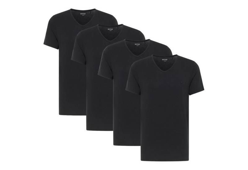 MUSTANG T-Shirt Herren T-Shirt 4er Pack Baumwolle (Packung, 4er Pack) von MUSTANG