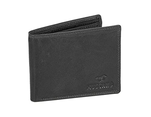 MUSTANG Udine Leather Wallet Side Opening Black von MUSTANG