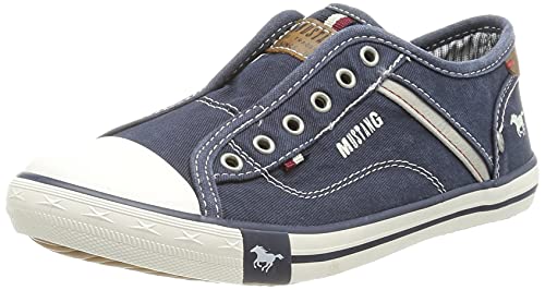 MUSTANG Unisex 5803-414 Slip On Sneaker, Blau Dunkelblau 800, 36 EU von MUSTANG