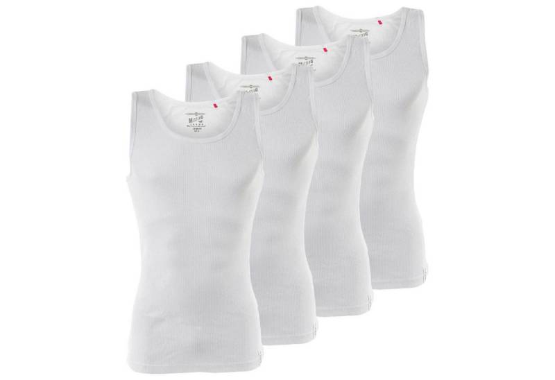 MUSTANG Unterhemd Herren Unterhemd 4er Pack Baumwolle (Packung, 4er Pack) von MUSTANG