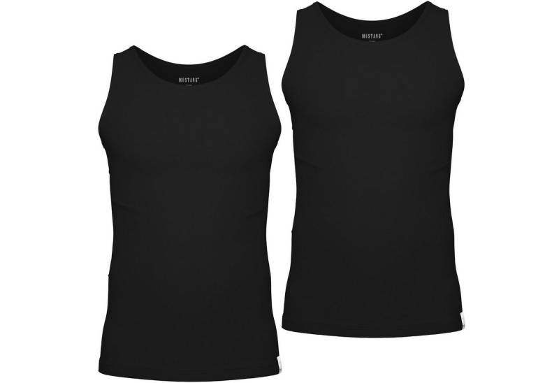 MUSTANG Unterhemd Worker Rib Unterhemd Achselshirt Doppelripp (Spar-Set, 2-St) OEKO-TEX® Standard von MUSTANG