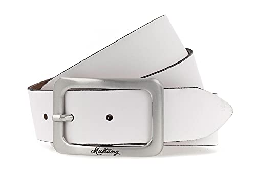 MUSTANG Woman´s Leather Belt 3.5 W100 White von Mustang