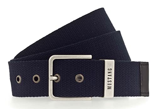 MUSTANG Woven Belt W100 Navy von MUSTANG