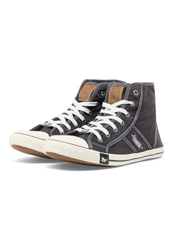 MUSTANG Damen High Top Sneaker Schwarz, Schuhgröße:EUR 37 von MUSTANG