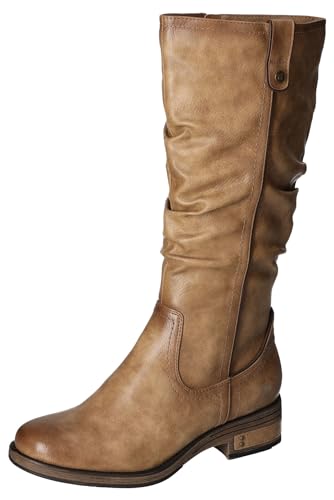 Mustang Damen 1293-618 Kniehohe Stiefel, Taupe, 38 EU von MUSTANG