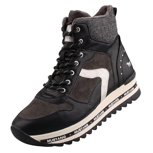 MUSTANG Damen High Top Sneaker Schwarz, Schuhgröße:EUR 40 MUSTANG Damen High Top Sneaker Schwarz, Schuhgröße:EUR 40 von MUSTANG