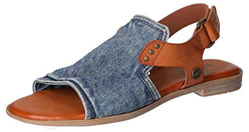 Mustang Damen 1388-802 Flache Sandale, Jeansblau, 40 EU von MUSTANG