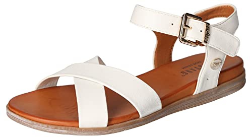 Mustang Damen 1424-801 Flache Sandale, weiss, 40 EU Mustang Damen 1424-801 Flache Sandale, weiss, 40 EU von MUSTANG
