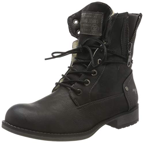 Mustang Damen Stiefeletten gefüttert Schwarz, Schuhgröße:EUR 45 von Mustang