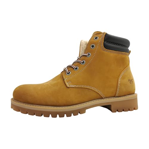 Mustang Herren Schnür-Booty Klassische Stiefel, Braun (Cognac 307) von MUSTANG