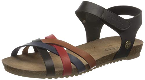 Mustang Mädchen 5057-802-99 Riemchensandalen, schwarz/Multi, 32 EU von MUSTANG