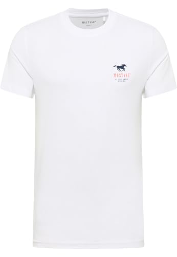 MUSTANG Herren Style Austin T-Shirt, Bright White 2007, L EU von MUSTANG