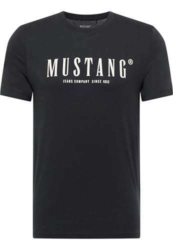 MUSTANG Herren Style Austin T-Shirt, Jet Black 4188, S EU von MUSTANG