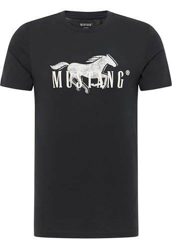 MUSTANG Herren Style Austin T-Shirt, Jet Black 4188, S EU von MUSTANG