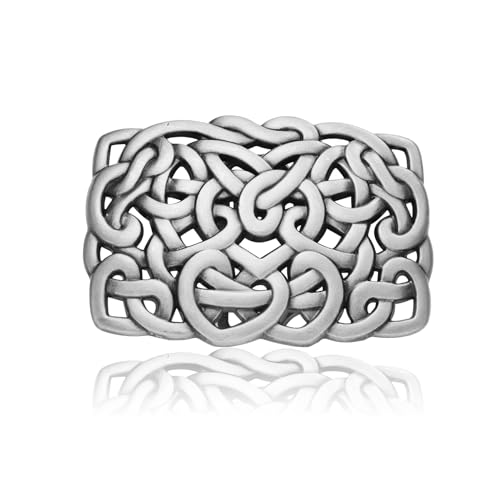 MUSVIKY Keltische Gürtelschnalle für Herren Cowboy, Keltischer Knoten Kreuz Runde Western Gürtelschnallen für Geburtstag Halloween, #2 - Keltischer Knoten, Medium von MUSVIKY