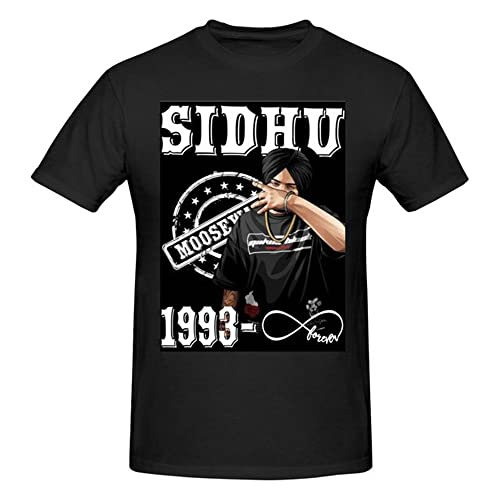 RIP Sidhu Moosewala T Shirt Streetwear Big Size Cotton Custom Short Sleeve Shirts Black XL von MUTU