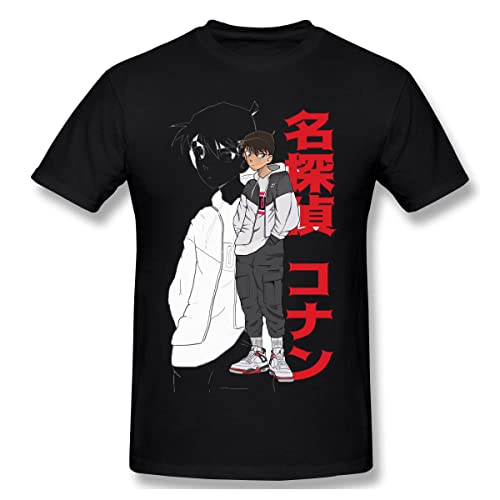 Shinichi Kudo Clothes Design Janpanese Detective Conan Suspense Manga Cotton Men T-Shirt Black M von MUTU