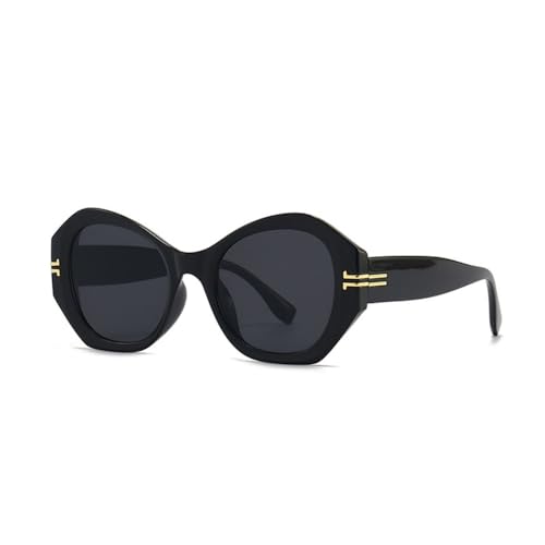 Beliebte Mode Unregelmäßige Sonnenbrille Frauen Retro Farbverlauf Shades Uv400 Männer Outdoor Polygon Leopard Sonnenbrille Klassischen Trend,C1,Einheitsgröße von MUTYNE