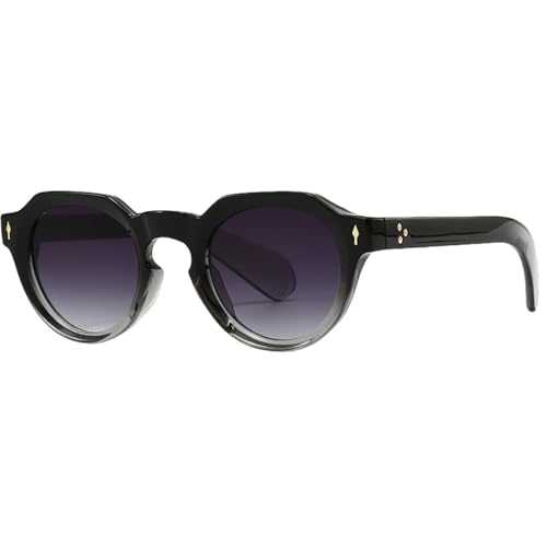 Braune grüne Retro-Sonnenbrille für Männer und Frauen, Sommer-Stil, Damen-Sonnenbrille, Uv400, männlich, schwarz-grauer Rahmen, Einheitsgröße von MUTYNE