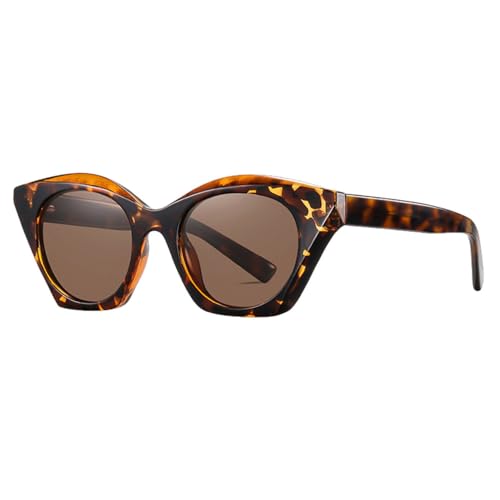 MUTYNE Acetat-Sonnenbrille, Cat-Eye-Damen, Leopardenmuster, Damenmode, Sonnenbrille für Damen, Uv400, Leopard mit Braun, Einheitsgröße von MUTYNE