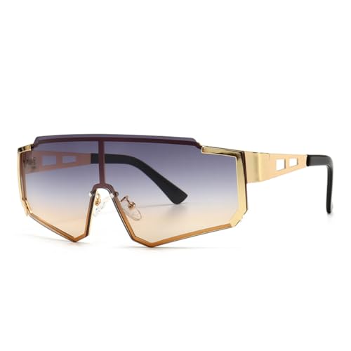 MUTYNE Einteilige Sonnenbrille für Herren-Radsport, Retro-Klassiker, UV-Schutz (C3) von MUTYNE