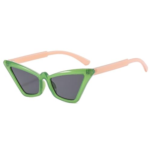 MUTYNE Elegante Cat-Eye-Sonnenbrille für Damen, kleiner Rahmen, Retro-Sonnenbrille, Vintage-Mode, Gelee-Farbe, Sonnenbrille für Herren, UV400-Schutzbrille, C2, Einheitsgröße von MUTYNE