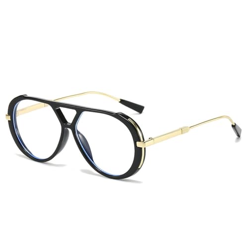 MUTYNE Klassische Metall-Retro-Oval-Sonnenbrille für Damen und Herren, Vintage-Stil, Sonnenbrille mit schwarzem Rahmen, modische Brillen, UV400-Farbtöne, C8, Einheitsgröße von MUTYNE