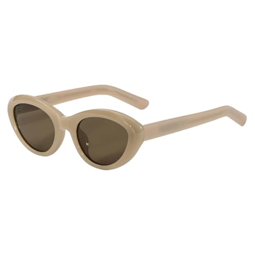 MUTYNE Mode Ovale Sonnenbrille Uv400 Schwarz Braun Sonnenbrille Für Frauen Cat Eye Acetat,Braun,Einheitsgröße von MUTYNE