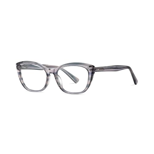MUTYNE Modische Damenbrille mit Rahmen, transparente Brille, Federscharnier, Computerbrille, weiblich, klar, grau, Einheitsgröße von MUTYNE