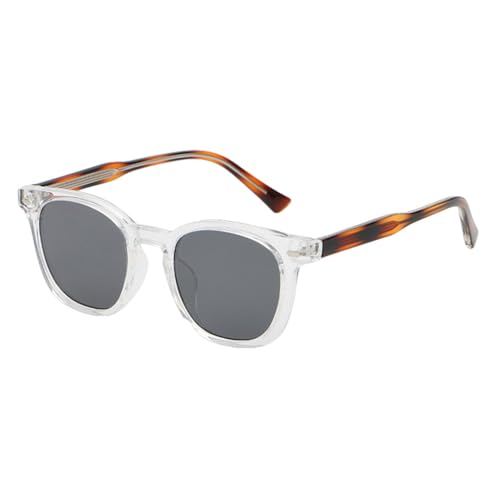 MUTYNE Modische Sonnenbrille für Damen, UV400, Acetat, quadratischer Rahmen, Sonnenbrille für Herren, Grünbraun, klares Leopardengrau, Einheitsgröße von MUTYNE