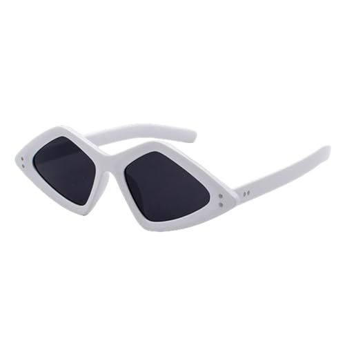 MUTYNE Punk-Dreieck-Retro-Sonnenbrille, Vintage-Sonnenbrille für Damen, transparente graue Sonnenbrille, Luxusbrille, C7, Einheitsgröße von MUTYNE