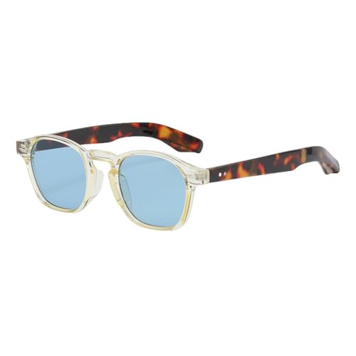 MUTYNE Quadratische Sonnenbrille, Retro-Stil, für Damen, braun, Leopard, männlich, Sonnenbrille Uv400, gelb, Leopardenblau, Einheitsgröße von MUTYNE