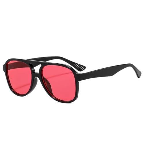 MUTYNE Retro Doppelstege Pilot Damen Sonnenbrille Fashion Shades UV400 Herren Leopard Sonnenbrille (Schwarz Rose Pink) von MUTYNE