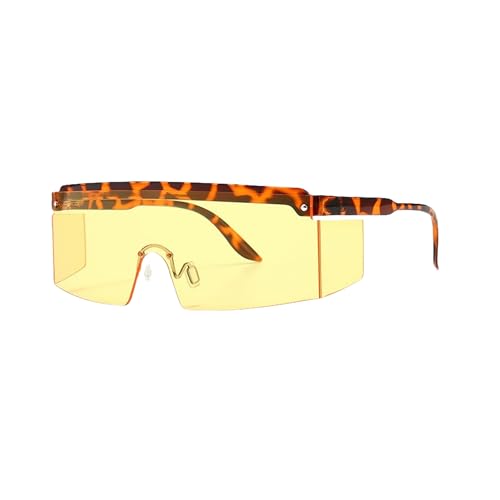 MUTYNE Retro-Sonnenbrille für Damen und Herren, einteilige Flat-Top-Brille, UV-Schutz (C13) von MUTYNE