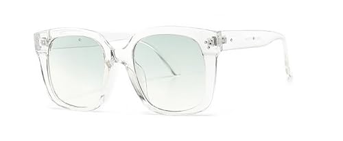 MUTYNE Retro-Sonnenbrille für Damen und Herren, klassische Mode, UV-Schutz (C5透明渐绿) von MUTYNE